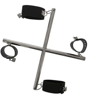 Крестоообразная распорка с манжетами для рук и ног HOG TIE CROSS BAR