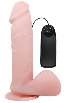 Реалистичный фаллоимитатор с ротацией EROWOMAN - 19,5 см.