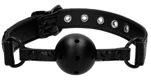 Черный кляп-шарик Breathable Luxury Ball Gag