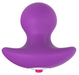 Фиолетовая вибропробка PLEASURE KNOB - 6,5 см.