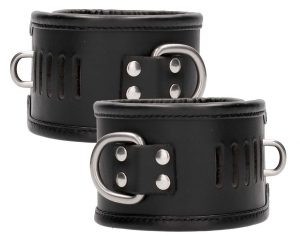 Черные поножи Restraint Ankle Cuff With Padlock