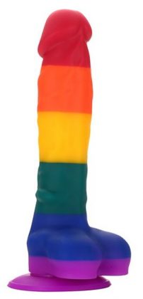 Разноцветный фаллоимитатор-реалистик COLOURFUL DILDO - 17,5 см.