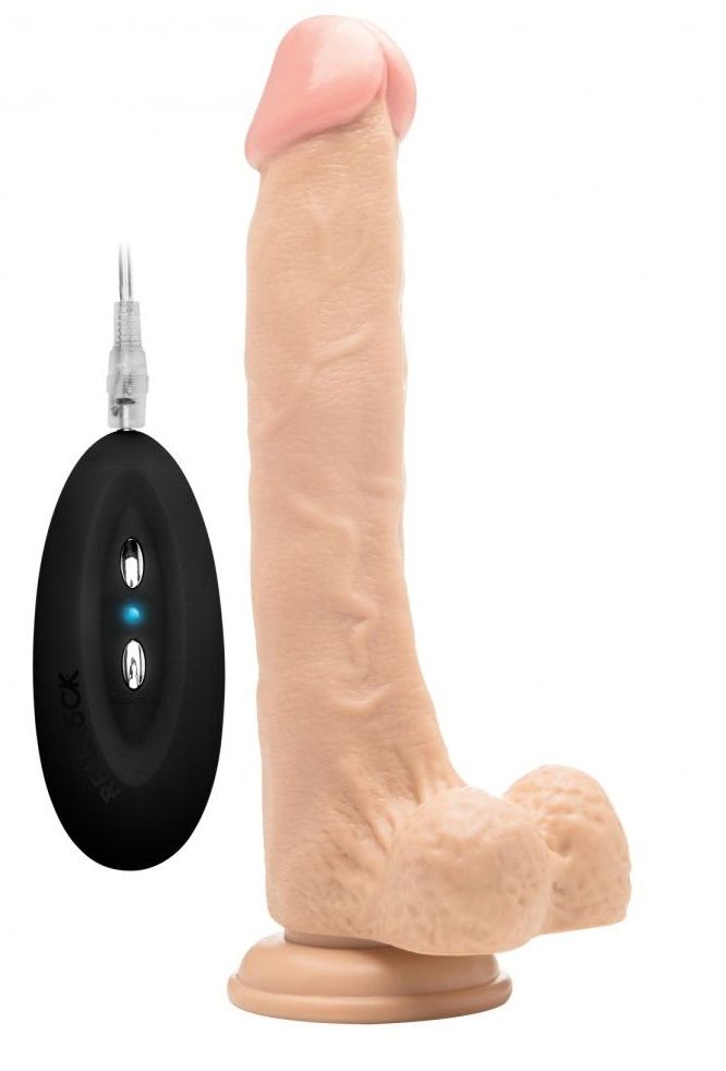 Телесный вибратор-реалистик Vibrating Realistic Cock 10