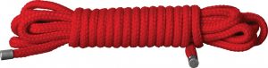 Красная нейлоновая веревка для бондажа Japanese rope - 10 м.