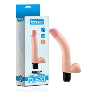 Гнущийся вибратор-реалистик Real feel Flexi Vibrator - 22,5 см.