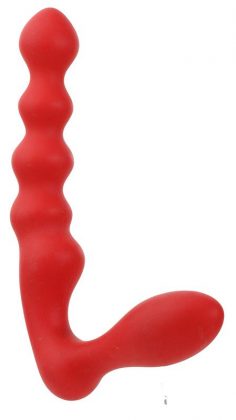 Красный силиконовый стимулятор PURRFECT SILICONE - 19 см.