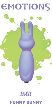 Фиолетовый мини-вибратор с ушками Emotions Funny Bunny Lavender