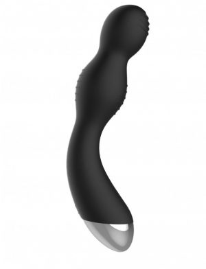 Чёрный вибратор с электростимуляцией E-Stimulation G-spot Vibrator - 19,5 см.