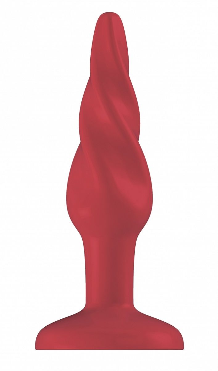 Красная анальная пробка Butt Plug Rounded 3 Inch - 7,6 см.