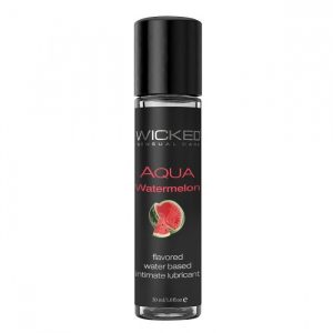 Лубрикант с ароматом арбуза Wicked Aqua Watermelon - 30 мл.