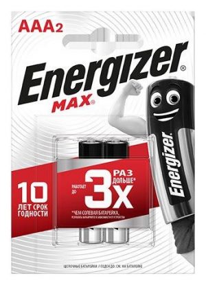 Батарейки Energizer MAX E92/AAA 1,5V - 2 шт.