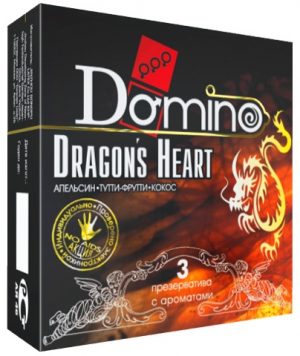 Ароматизированные презервативы Domino Dragon’s Heart  - 3 шт.