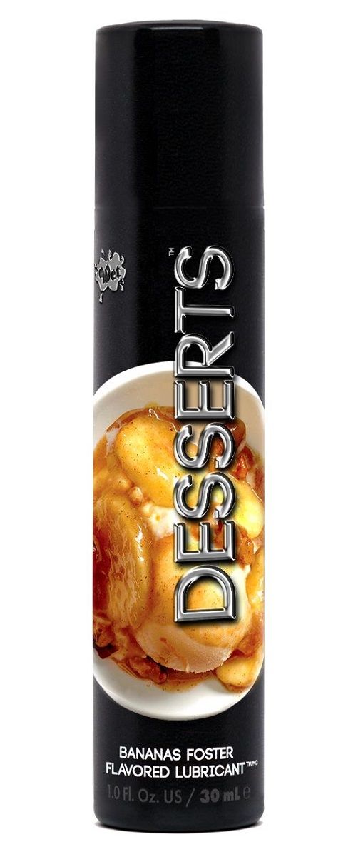 Лубрикант Wet Desserts Bananas Foster с ароматом бананового десерта - 30 мл.