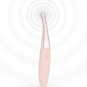 Розовый точечный вибромассажер Senzi Vibrator - 14,7 см.