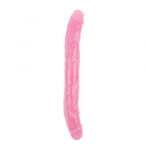 Розовый двусторонний фаллоимитатор 12.8 Inch Dildo - 32,5 см.