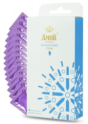 Супертонкие презервативы AMOR Thin - 15 шт.