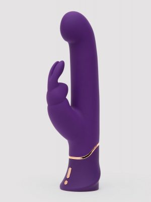 Фиолетовый вибратор Greedy Girl Power Motion Thrusting Rabbit Vibrator - 21,6 см.