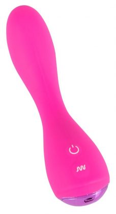 Розовый силиконовый вибратор G-Punkt-Vibrator - 16,7 см.