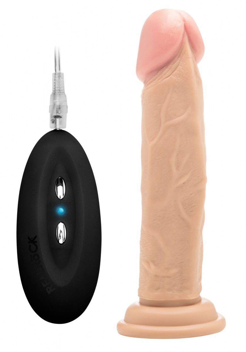 Телесный вибратор-реалистик Vibrating Realistic Cock 8