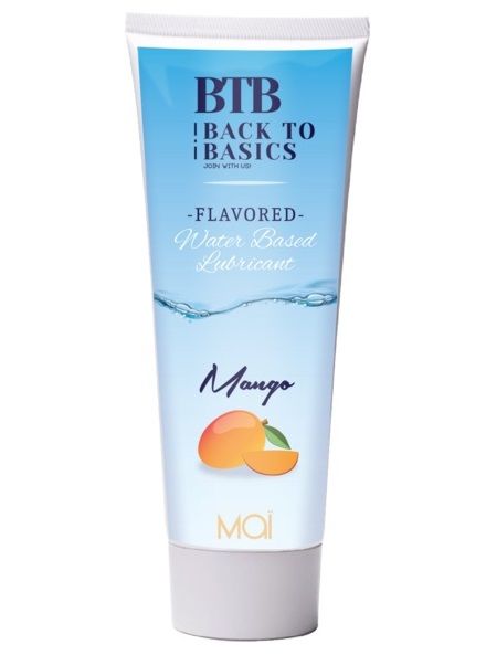 Лубрикант на водной основе BTB Water Based Lubricant с ароматом манго - 75 мл.