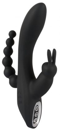 Черный тройной вибратор Triple G-Spot Vibrator - 20,8 см.