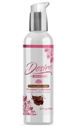 Женская смазка на водной основе с ароматом шоколада Desire Flavored Lubricant Chocolate Kiss - 59 мл.