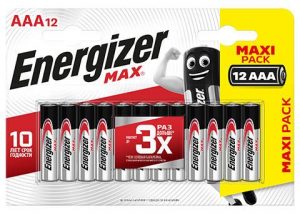 Батарейки Energizer MAX AAA/LR03 1.5V - 12 шт.