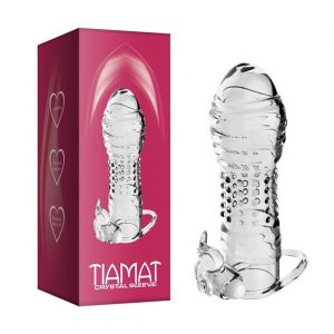 Прозрачная вибронасадка Tiamat Crystal Sleeve - 13 см.