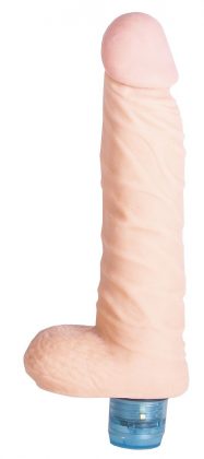 Телесный вибромассажёр Vibro Realistic Cock Dildo - 18 см.