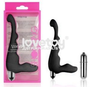 Черный вибратор 10 Speeds Silicone Vibrator - 19 см.