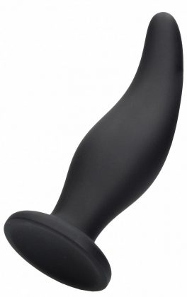 Черная анальная пробка Curve Butt Plug - 11,4 см.