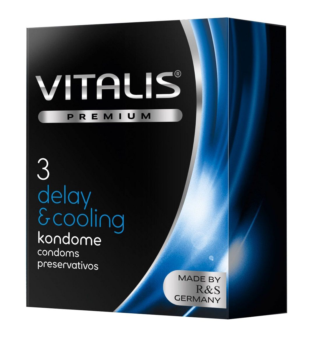 Презервативы VITALIS PREMIUM delay & cooling с охлаждающим эффектом - 3 шт.