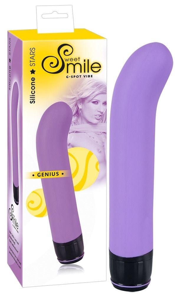 Фиолетовый вибратор G-точки Smile Genius - 20 см.