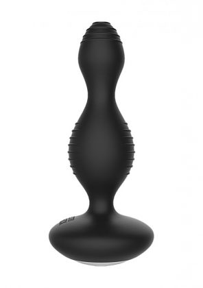 Чёрная анальная пробка с электростимуляцией E-Stimulation Vibrating Buttplug - 14 см.